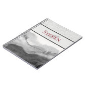 Aziatische geïnspireerde monochromatische Schilder Notitieboek (Linkerzijde)