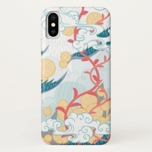 Aziatische geïnspireerde Natuur Case-Mate iPhone Case (Achterkant)