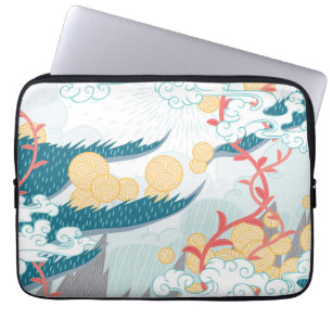 Aziatische geïnspireerde Natuur Laptop Sleeve