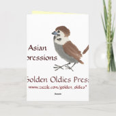 Aziatische Geïnspireerde Vintage Kaarten - stuntel (Achterkant)