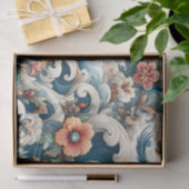  Aziatische geïnspireerde Waterverf Bloemengolven Tissuepapier (Geschenk)