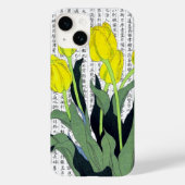 Aziatische gele tulpen op Kanji achtergrond Case-Mate iPhone Case (Achterkant)