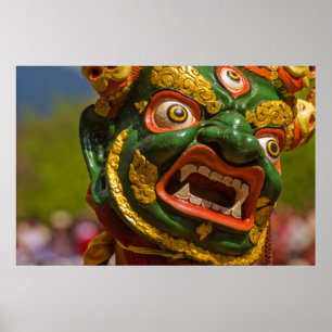 Aziatische gemaskerde danser poster