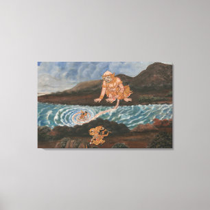 Aziatische geschiedenis omwikkeld canvas