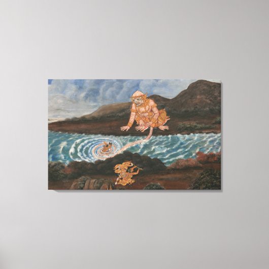 Aziatische geschiedenis omwikkeld canvas afdruk (Voorkant)