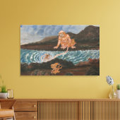 Aziatische geschiedenis omwikkeld canvas afdruk (Insitu (Woonkamer))