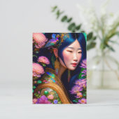 Aziatische Godin, Postkruising Briefkaart (Staand voorkant)