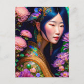 Aziatische Godin, Postkruising Briefkaart (Voorkant)