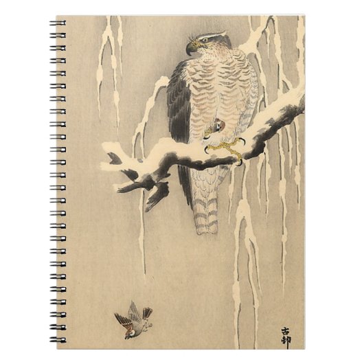 Aziatische Goshawk schilderen Notitieboek (Voorkant)
