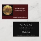 Aziatische goudmunten "Destiny" Visitekaartjes (Voorkant / Achterkant)
