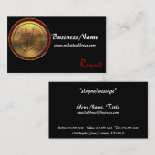 Aziatische goudmunten "Respect"-Visitekaartjes Visitekaartje (Voorkant / Achterkant)