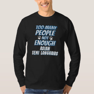 Aziatische Halflangharige Kat Zegt Introvert T-shirt