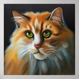 Aziatische halsbeukenkat poster