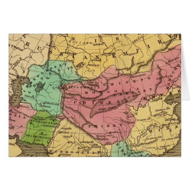 Aziatische Handkleurige Atlas Map 2 (Voorkant Horizontaal)
