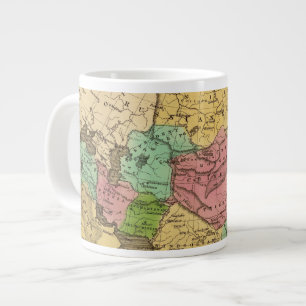 Aziatische Handkleurige Atlas Map 2 Grote Koffiekop