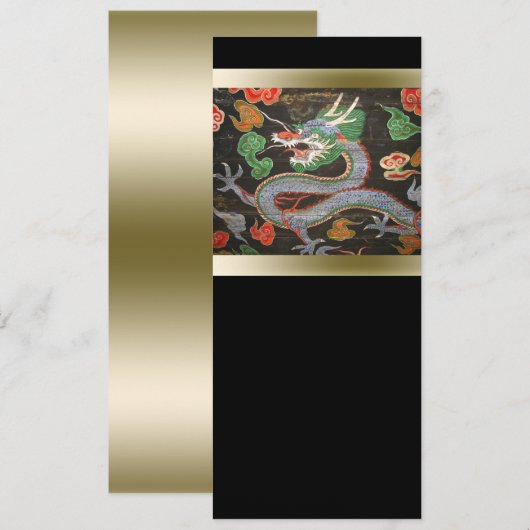Aziatische helderkleurig | Dragon Art Kaart (Voorkant / Achterkant)