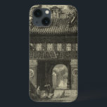 Aziatische imperiale tempel in zwart-wit Case-Mate iPhone case<br><div class="desc">Bezoekers verzamelen zich voor deze Aziatische keizertempel,  klaar om binnen te komen. De verbluffende afdruk wordt in zwart-wit gemaakt,  zodat het hele stuk een oud uiterlijk krijgt dat nabootst op het moment dat het wordt afgebeeld. Doe dit vandaag op je muur en geniet van!</div>