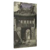 Aziatische imperiale tempel in zwart-wit klembord (Rechts)