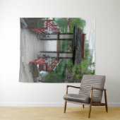 Aziatische inspiratie wandkleed (In Situ (horizontaal))