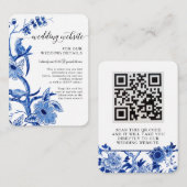 Aziatische Invloed Chinoiserie Blue White QR - Geg Informatiekaartje (Voorkant / Achterkant)