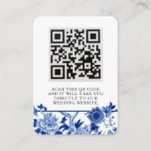 Aziatische Invloed Chinoiserie Blue White QR - Geg Informatiekaartje (Achterkant)