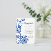 Aziatische Invloed Chinoiserie Blue White QR - Geg Informatiekaartje (Staand voorkant)