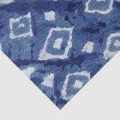 Aziatische Invloed Shibori Tie Dye Indigo Blauw Wi Tissuepapier (Detail)