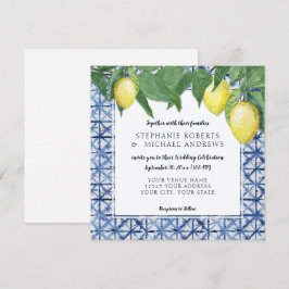 Aziatische invloed Shibori X-patroon met citroenta Kaart