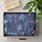 Aziatische invloedssfeer Blauwe Iris Floral Tissuepapier (Geschenk)