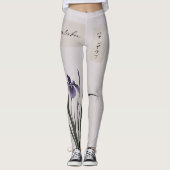  Aziatische Iris Flowers over de Leggings van de D (Voorkant)