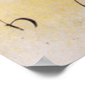 Aziatische Japanse geem-kalligrafie Chrysanthemum Poster (Hoek)