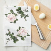 Aziatische Japanse Roos bloemen Bairei Kitchen Tow Theedoek (Quarter Fold)