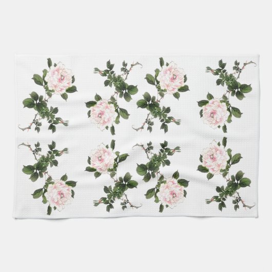 Aziatische Japanse Roos bloemen Bairei Kitchen Tow Theedoek (Horizontaal)