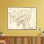 Aziatische kaart canvas afdruk (Insitu (Woonkamer))