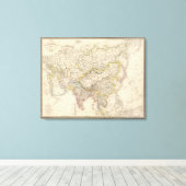 Aziatische kaart canvas afdruk (Insitu (Houten vloer))