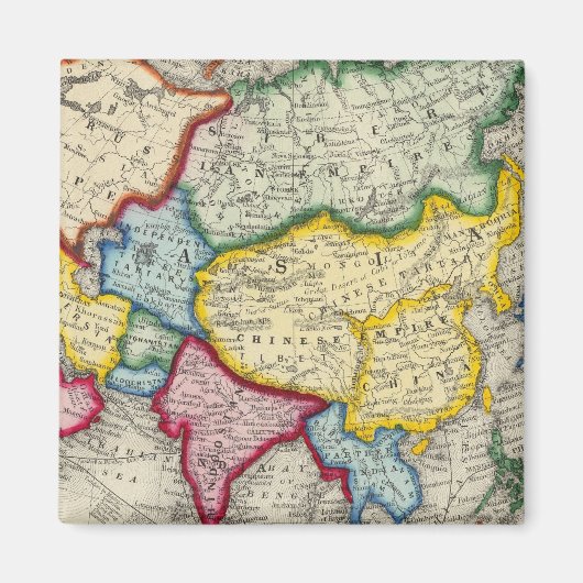 Aziatische kaart magneet (Voorkant)