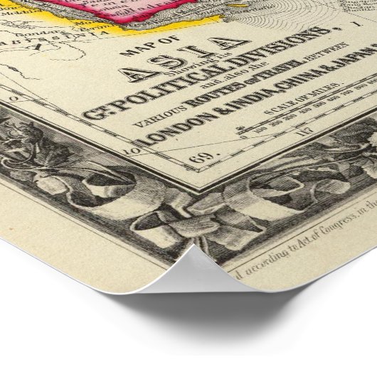 Aziatische kaart poster (Hoek)