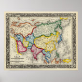 Aziatische kaart poster (Voorkant)