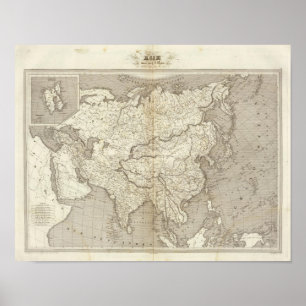 Aziatische kaart poster
