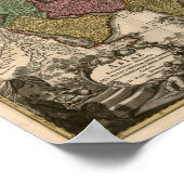 Aziatische kaart uit 1700 poster (Hoek)