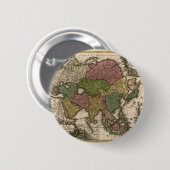 Aziatische kaart uit 1700 ronde button 5,7 cm (Voorkant /achterkant)