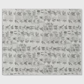 Aziatische kalligrafie inpakpapier (Vlak)