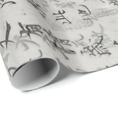 Aziatische kalligrafie inpakpapier (Rol Hoek)