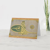 Aziatische kalligrafie - Tughra Kaart (Voorkant)