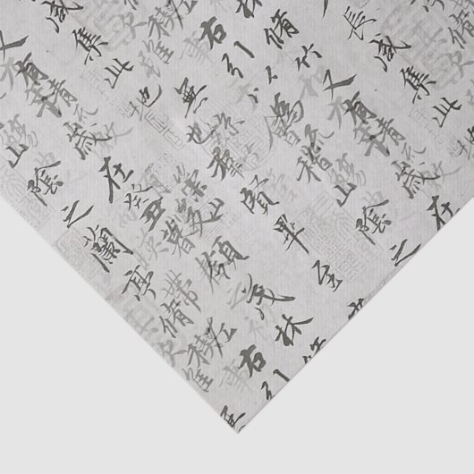 Aziatische Kanji Calligrafiepenseelweefselrek Papi Tissuepapier (Detail)