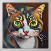 Aziatische kat poster (Voorkant)