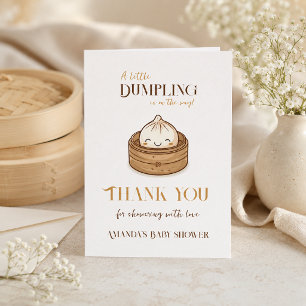 Aziatische Kawaii Dim Sum Kleine Dumpling Baby Sho Bedankkaart