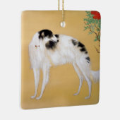 Aziatische kerstversiering Borzoi Keramisch Ornament (Rechts)