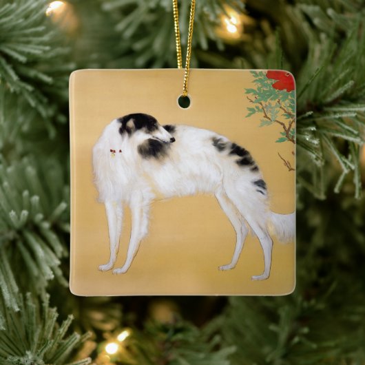 Aziatische kerstversiering Borzoi Keramisch Ornament (Boom)