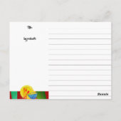 Aziatische keuken keeper kookboek receptenkaart briefkaart (Achterkant)